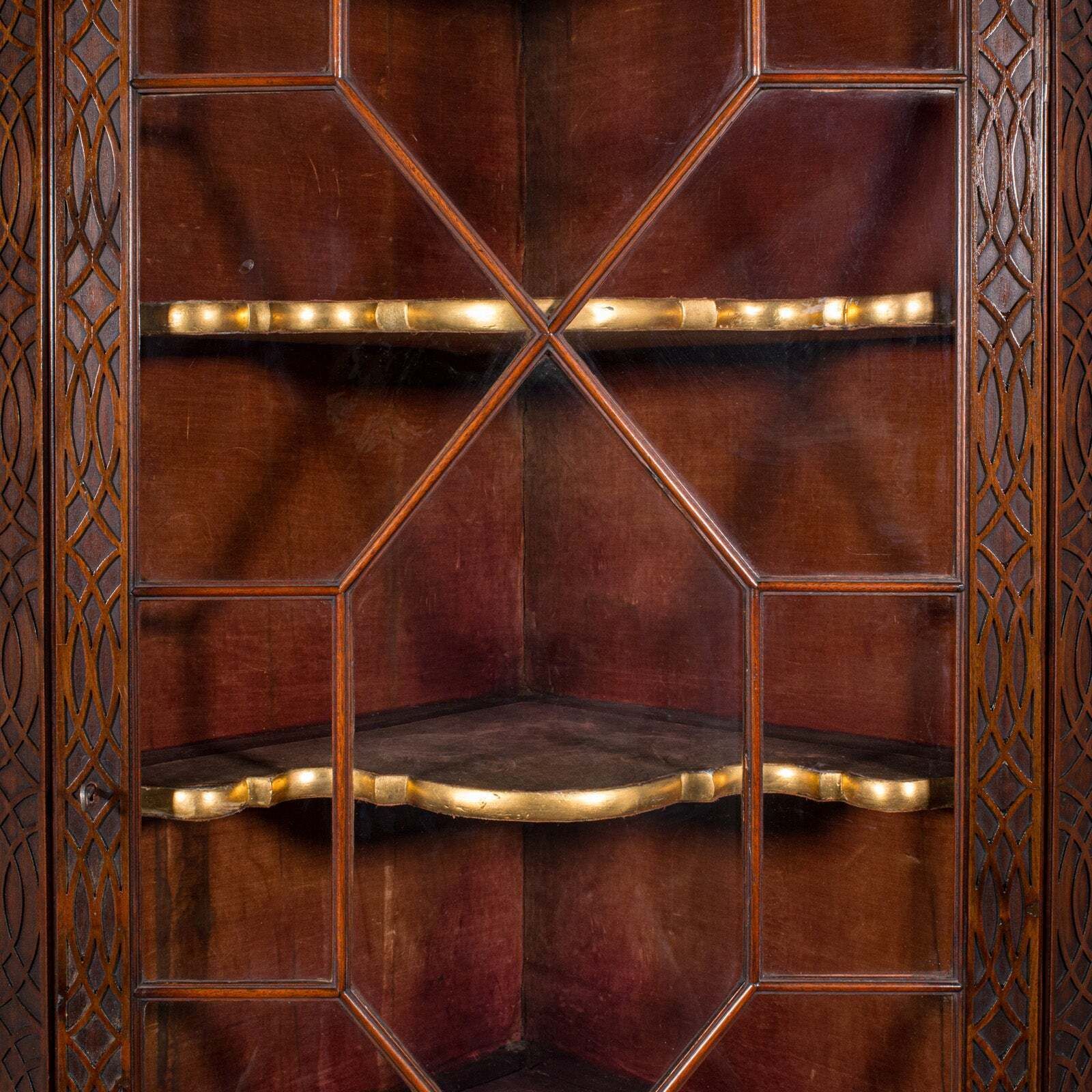 Antique Porcelain Corner Display Cabinet, English, Chippendale Taste, Victorian photo vinterior