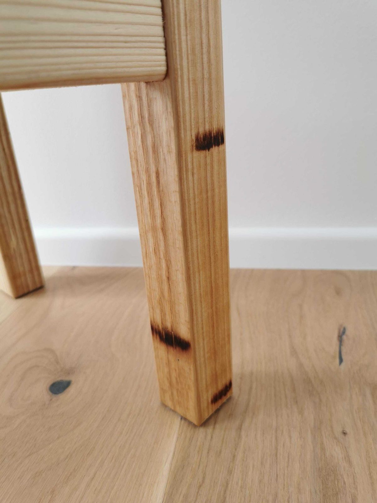 photo for sale 1 Of 2 Wooden Stools / Light Natural Wood Small Chairs / Spruce Wood Kitchen Helper