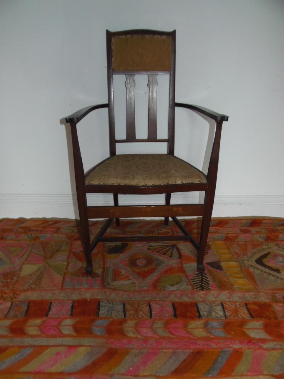 photo buy Arts And Crafts Inlaid Armchair .