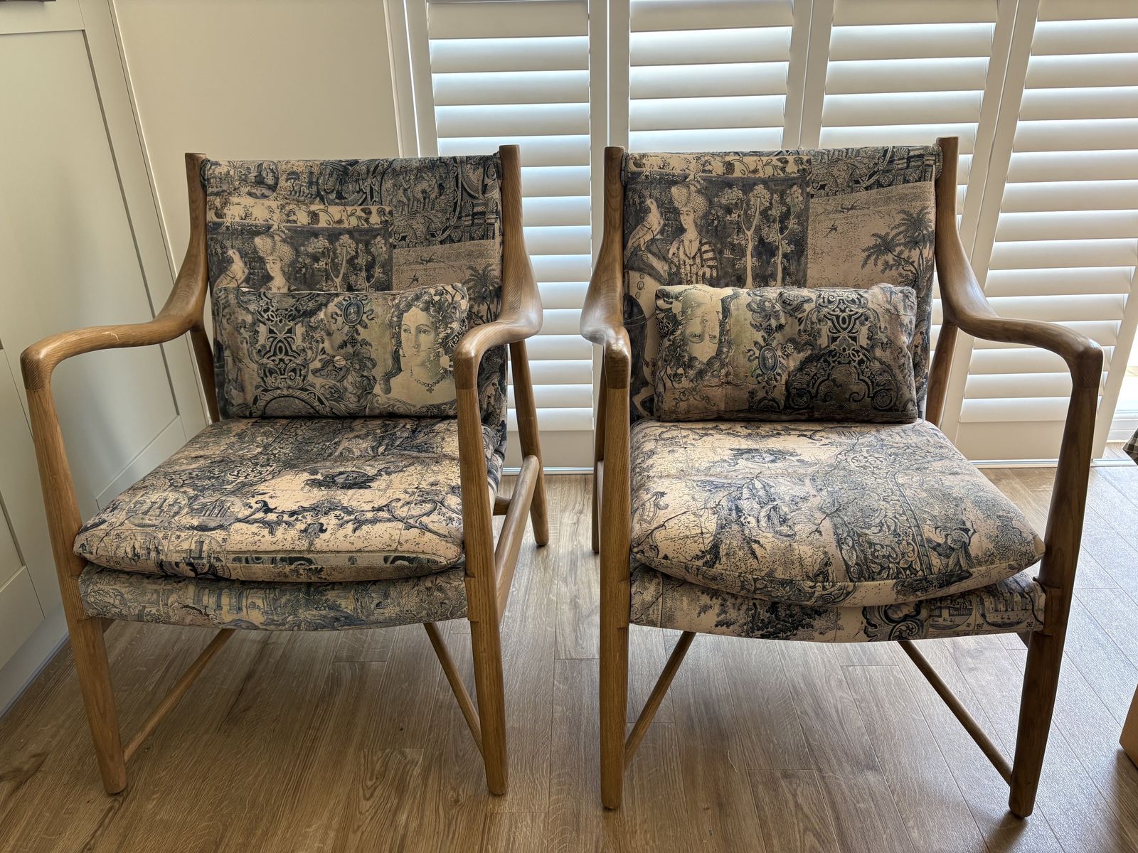 Pair Of New Italian Made Armchairs, By Timothy Oulton