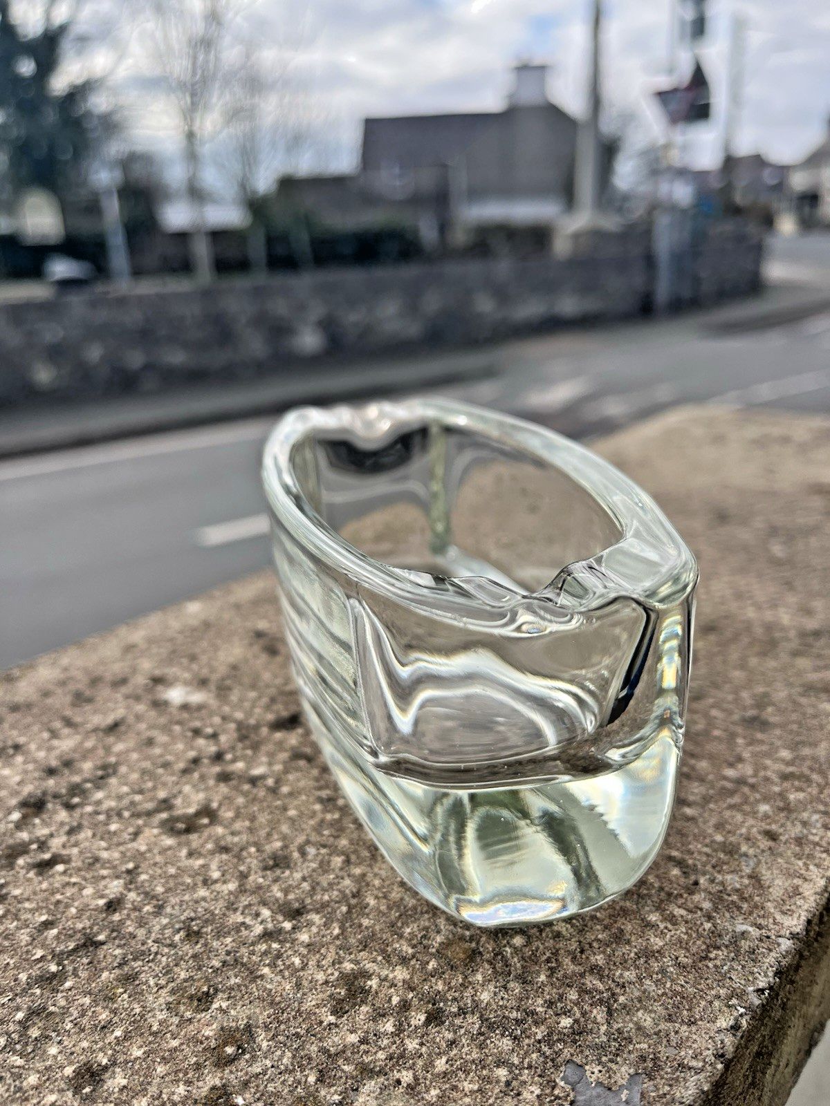 Mid Century Modern 60's Sklo Union Hermanova Hut Glass Ashtray Frantisek Peceny photo for sale