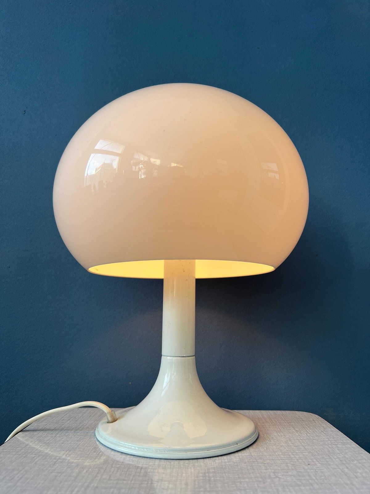 Vintage Mid Century Mushroom Tafellamp Van Dijkstra photo furniture