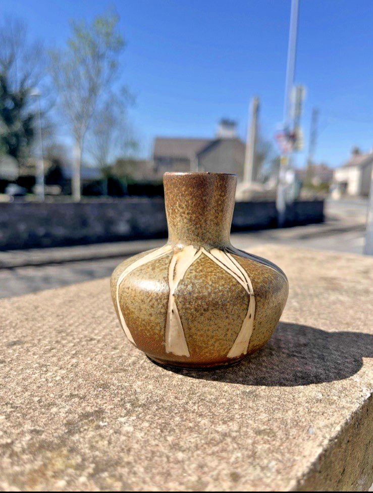 Danish Mid Century Modern 60's Johannes Andersen Keramik Scandi Sgraffito Vase
