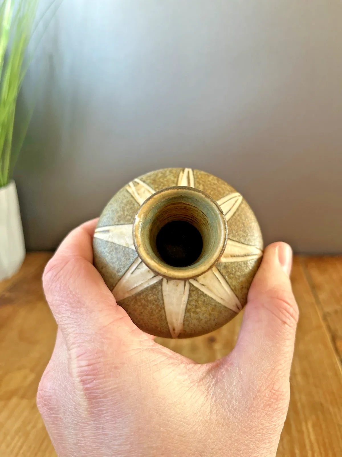 Home Decor Danish Mid Century Modern 60's Johannes Andersen Keramik Scandi Sgraffito Vase photo
