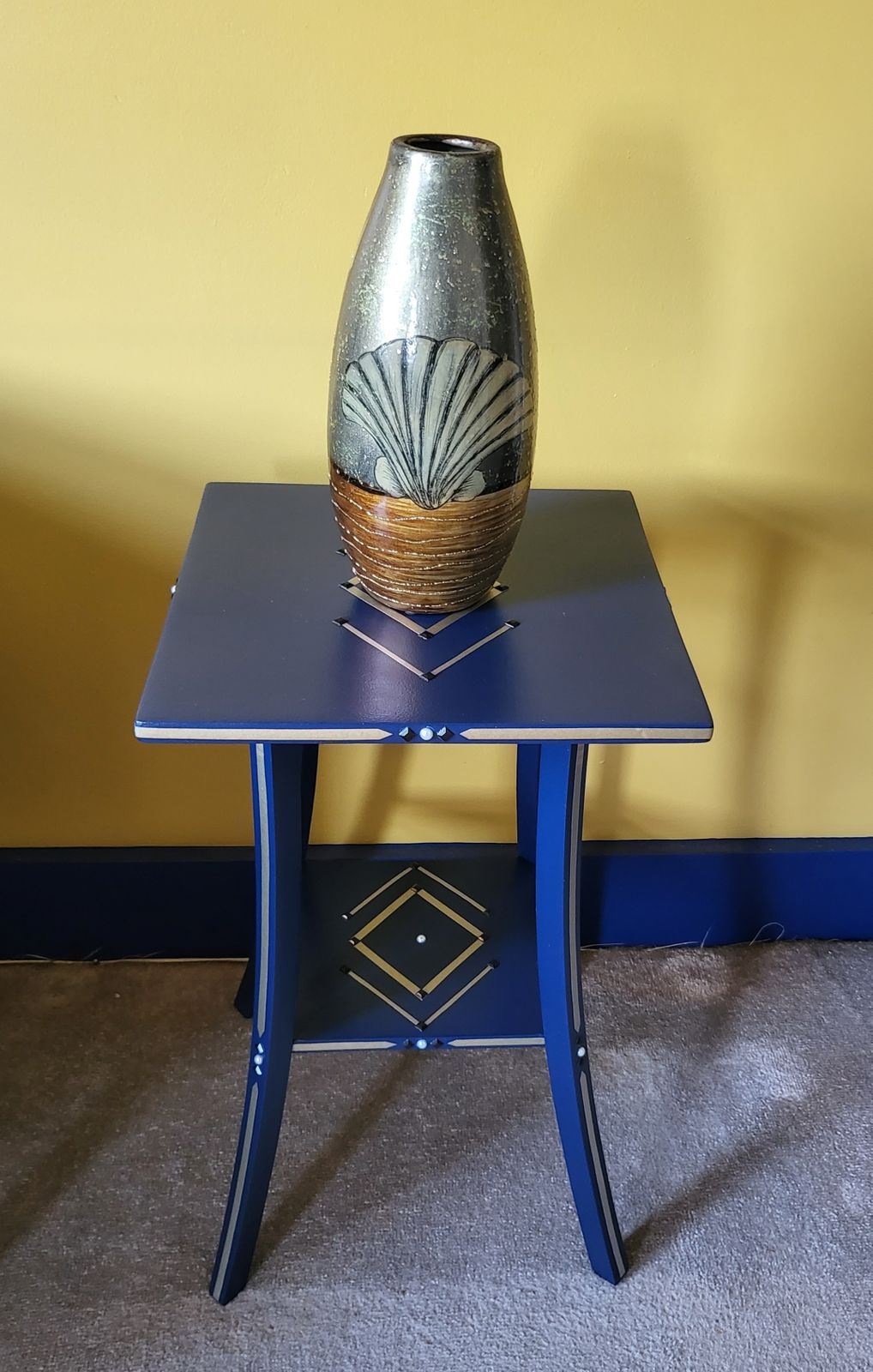 Bespoke Refurbished Vintage Oak Plant /Side Table By Tessqfurnishings photo 200.0