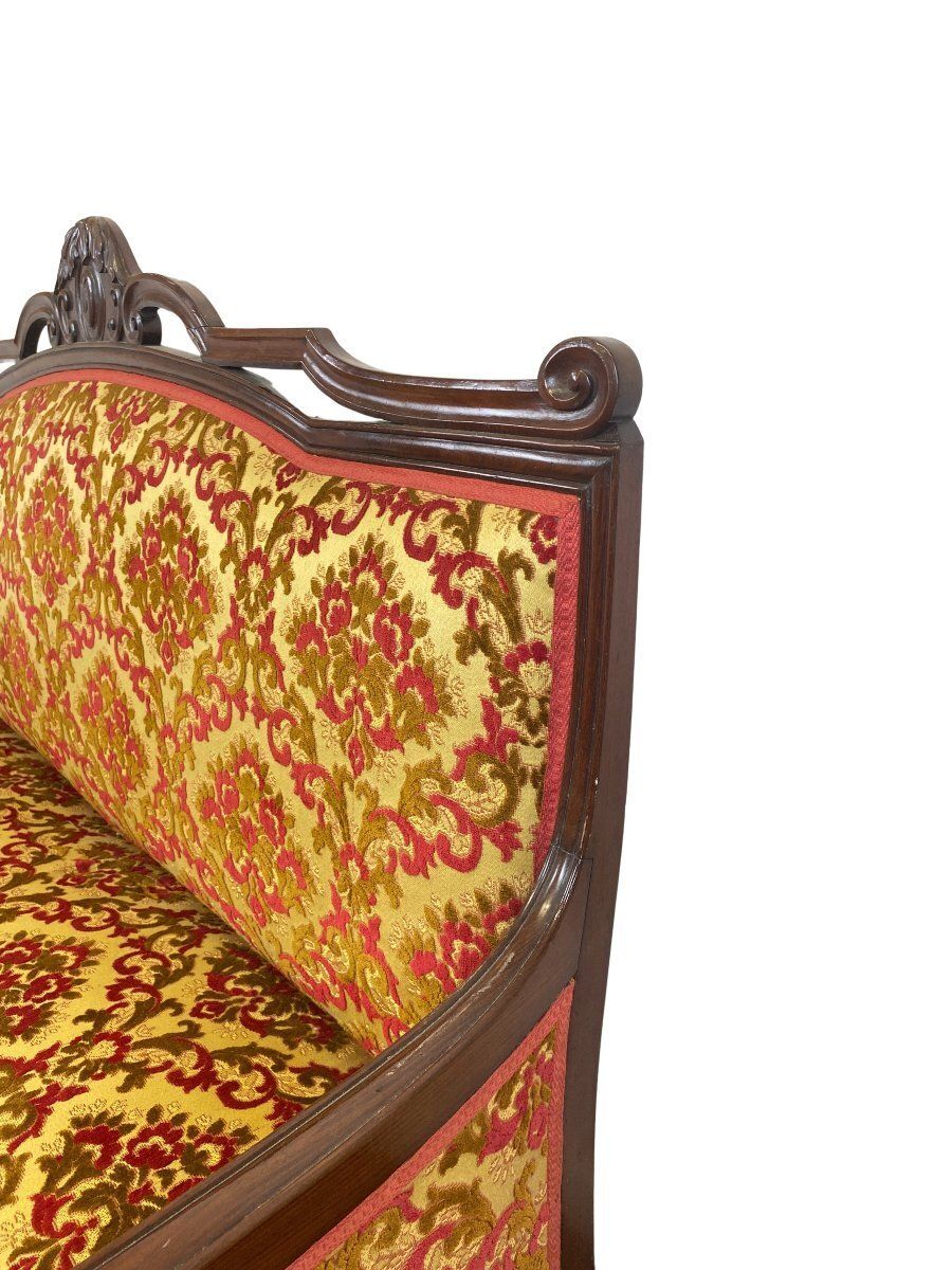 19th Century Louis Philippe Style Carved Mahogany 3 Seater Sofa photo 950.0