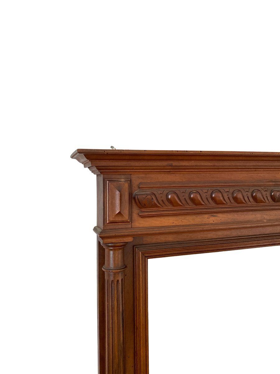 Important 19th Century Henri II Style Beveled Mirror In Solid Wood, 96cm X 150cm photo for sale