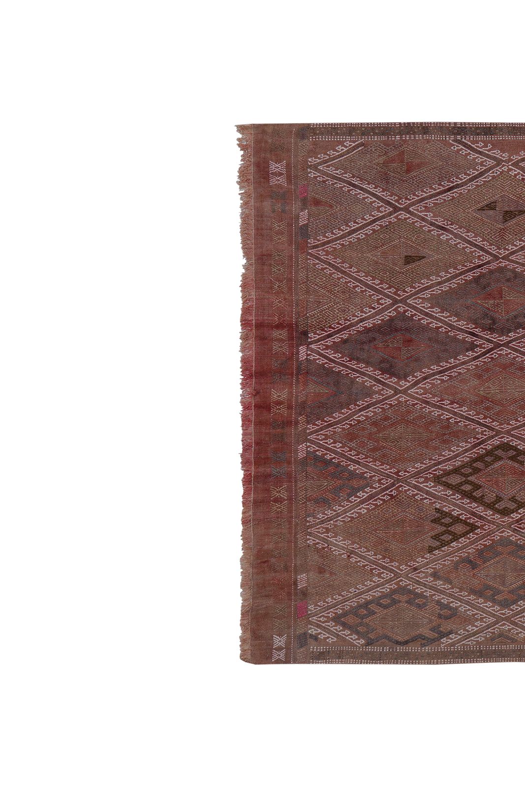 Vintage Embroided Jajim Kilim Rug 5'7'' X 7'5'' photo Textiles