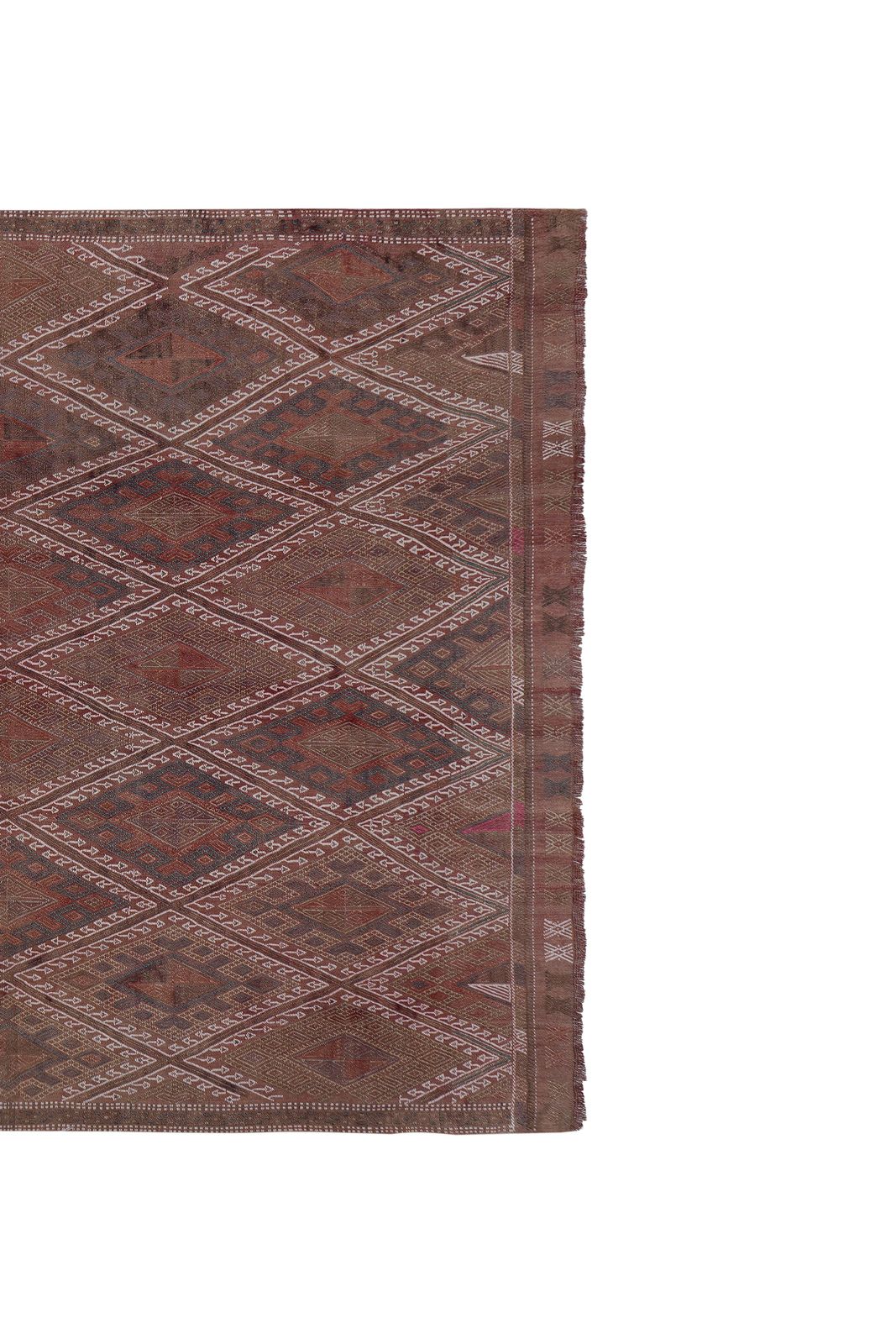 Vintage Embroided Jajim Kilim Rug 5'7'' X 7'5'' photo 483.0
