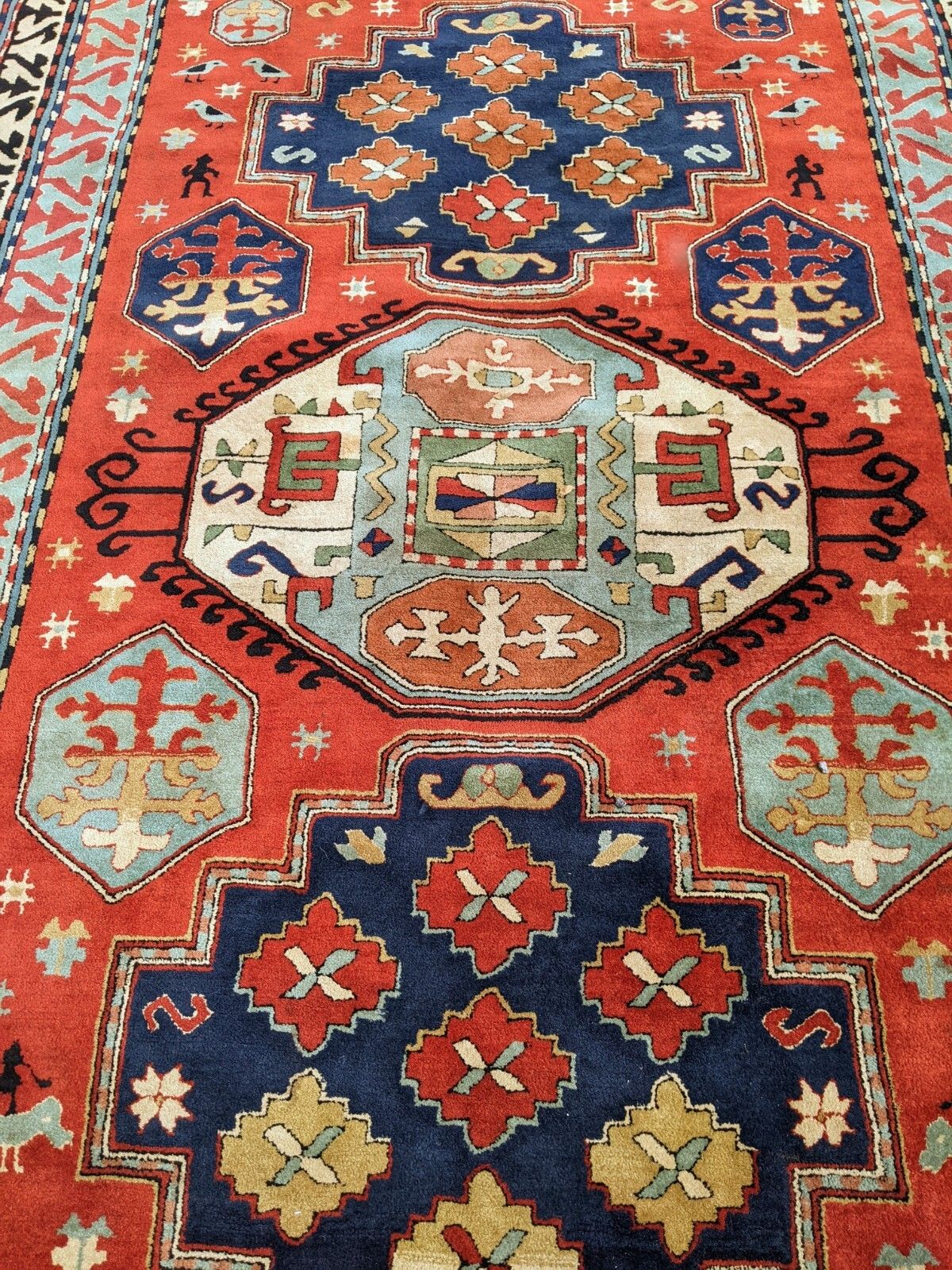 Antique Tetex Kazak Carpet Room Size   (Possible Pair) photo for sale