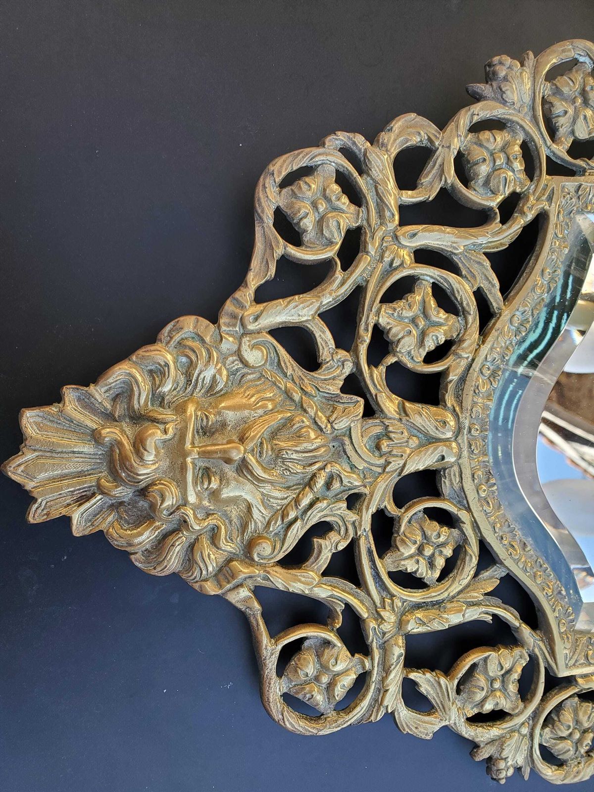 French Antique Bronze Mirror Candlestick Sconces / Pair Of Bronze Mirror Sconces / Electric Converted 6 Bulb Sconces / 19c Sconces photo buy