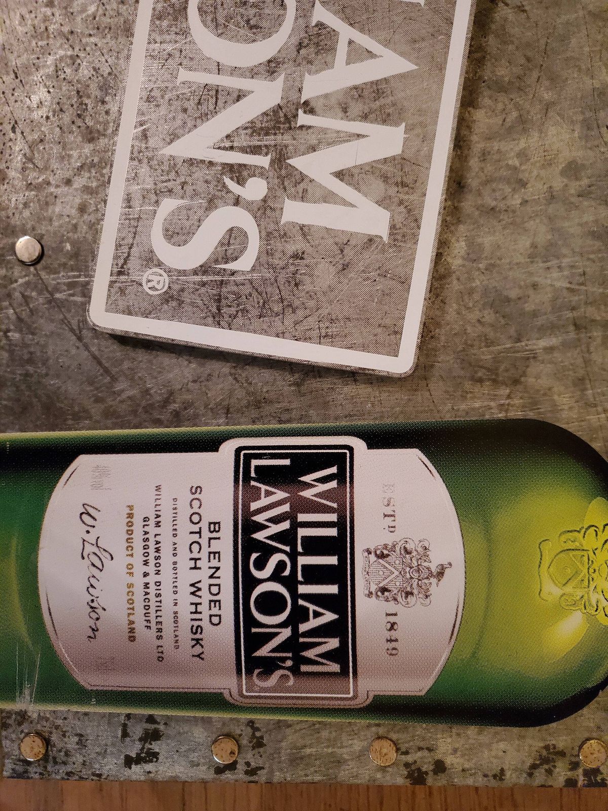 photo furniture Light Up William Lawson Whisky Sign / Light Box Publicity Sign / Bar Publicity Sign / Bar Advertising Sign / Rare Lawsons Whisky Sign