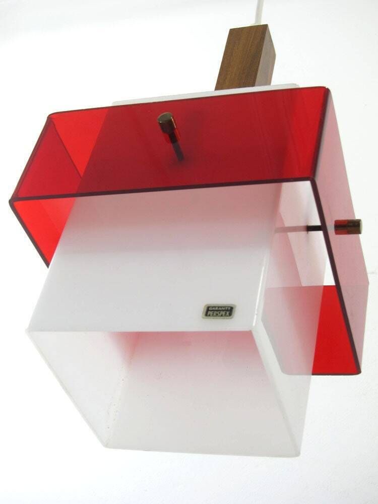 Rode Vintage Hanglamp, Achille & Pier Giacomo Castiglioni, Flos, George Nelson, Gino Sarfatti, Joe Colombo, Retro, Fifties, Sixties photo for sale