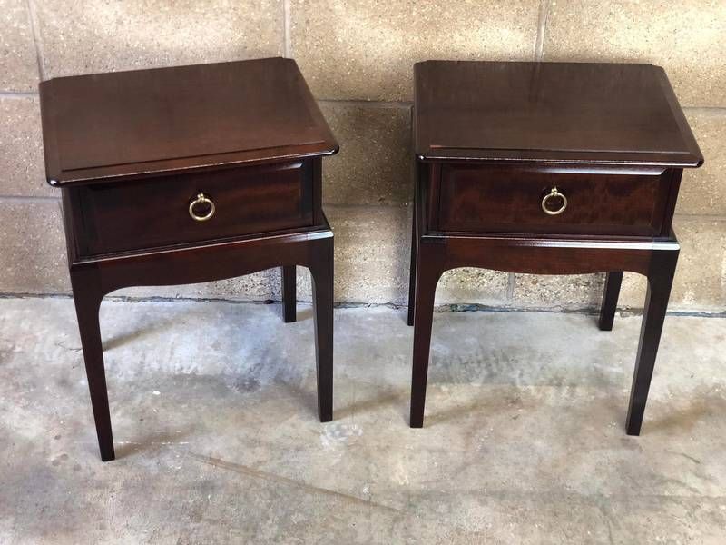 A Pair Of Stag Bedside Tables With Drawers photo Furniture