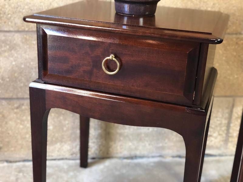 A Pair Of Stag Bedside Tables With Drawers photo vinterior