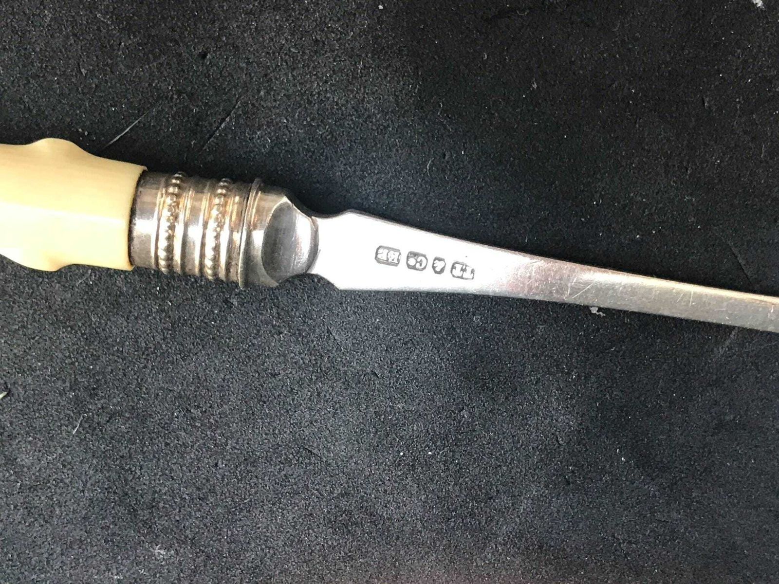 Pickle Fork Antique English Silver Plated Handled Pickle Fork C.1880 Victorian Gift For Him Olives Fork Bar Accessory Meat Server photo 165.0