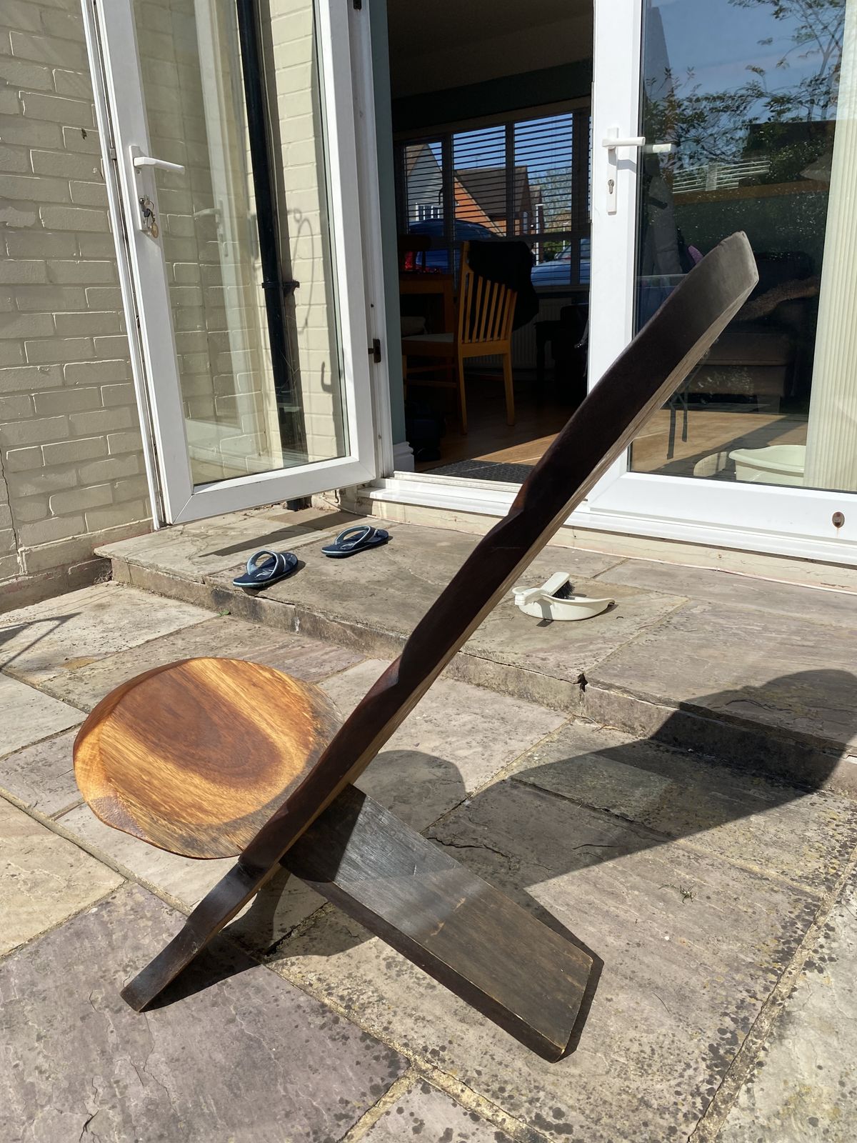 Unusual Wooden Two Piece Chair photo for sale