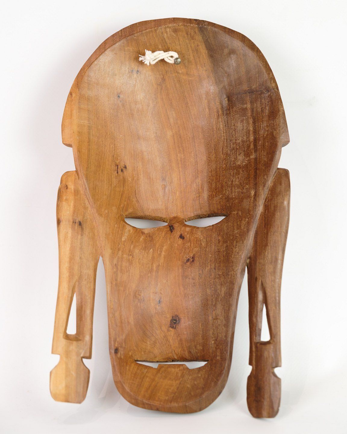 African Mask Hand Carved  In Ligth Wood photo Art