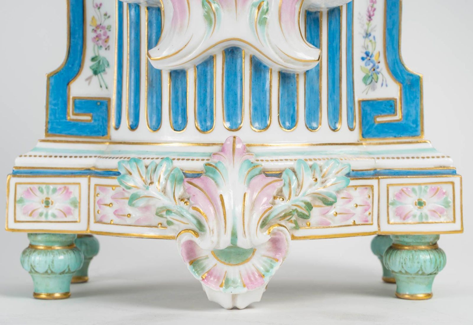 Porcelain Clock, 19th Century, Napoleon III Period. photo for sale