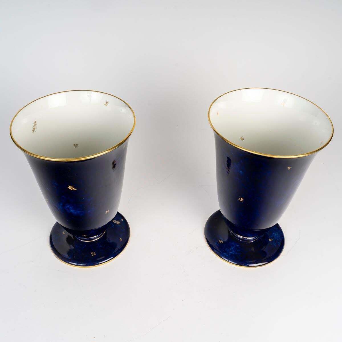 Pair Of Early 20th Century Sèvres Porcelain Vases. photo furniture