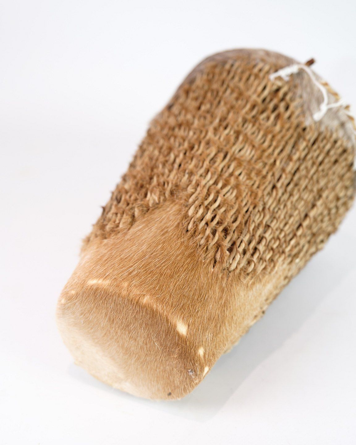 African Drum  Hollowed Wood & Animal Skin With Fur photo 465.0