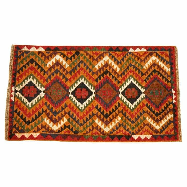 Lovely Vintage Geometric Kilim Aztec Rug