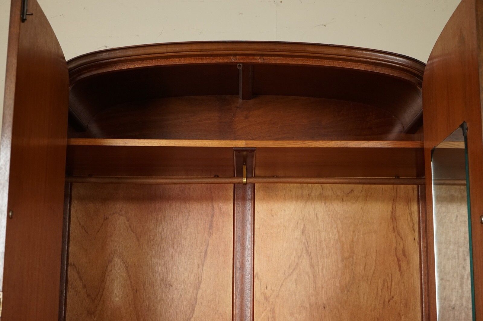 Stunning Made In England Art Deco Burr Walnut Double Wardrobe photo vintage