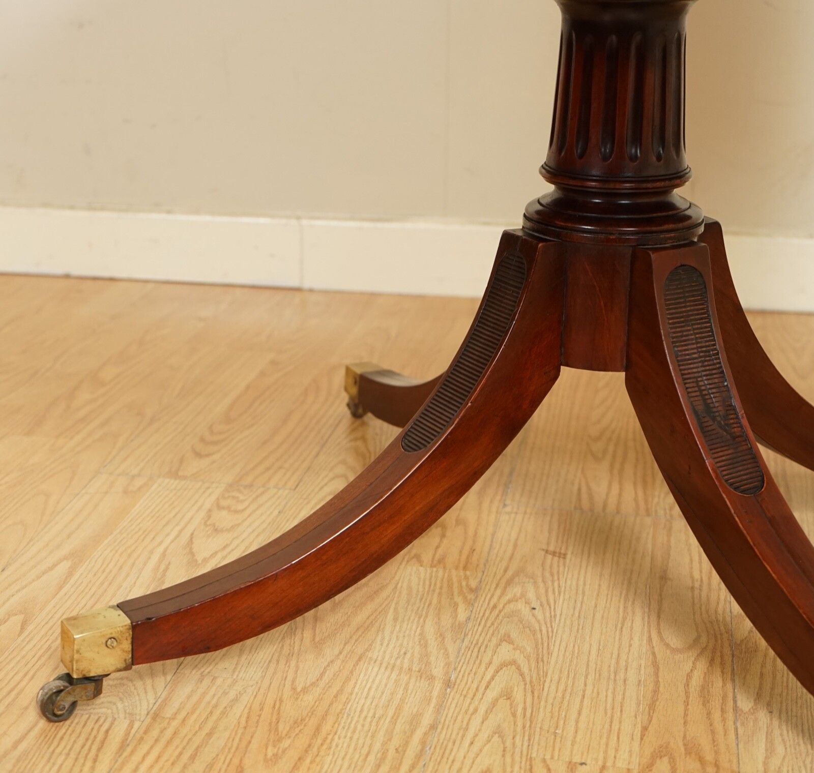 Regency Style Revolving Bookcase Drum Table Hand Dyed Whiskey Brown photo buy