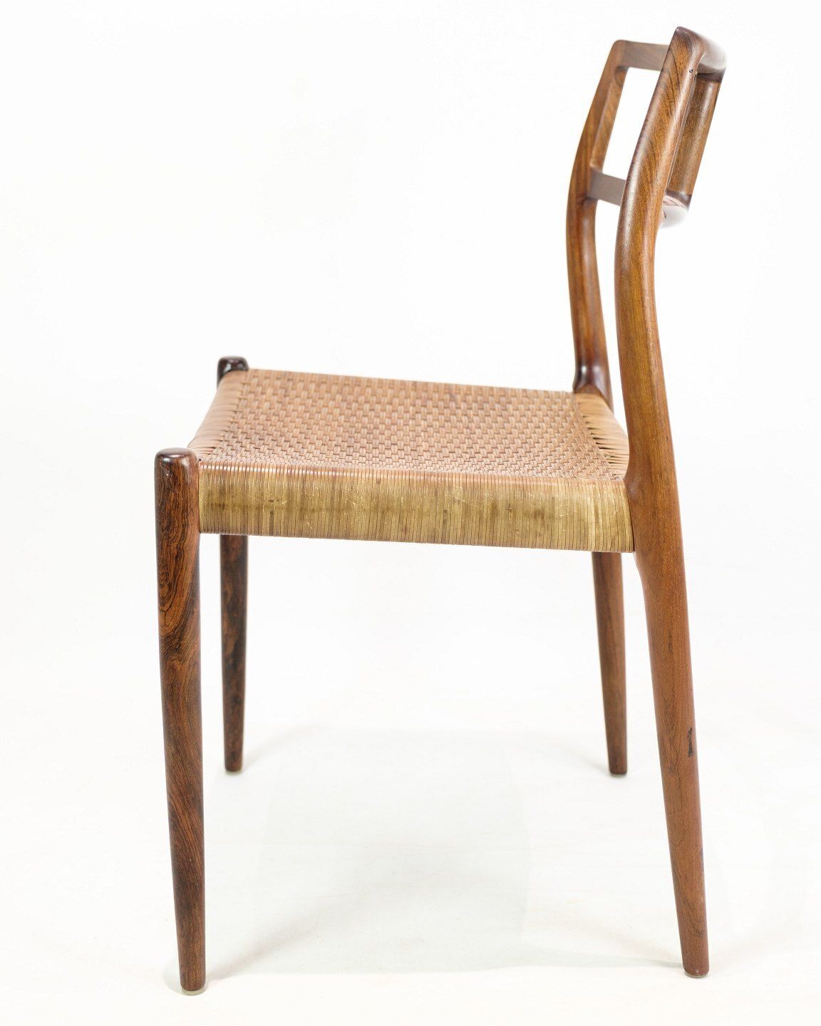 Set Of 4 Dining Chairs Model 79 In Rosewood & Plank Wicker By Niels Otto Møller For Jl Møllers Furniture Factory From 1960s photo buy