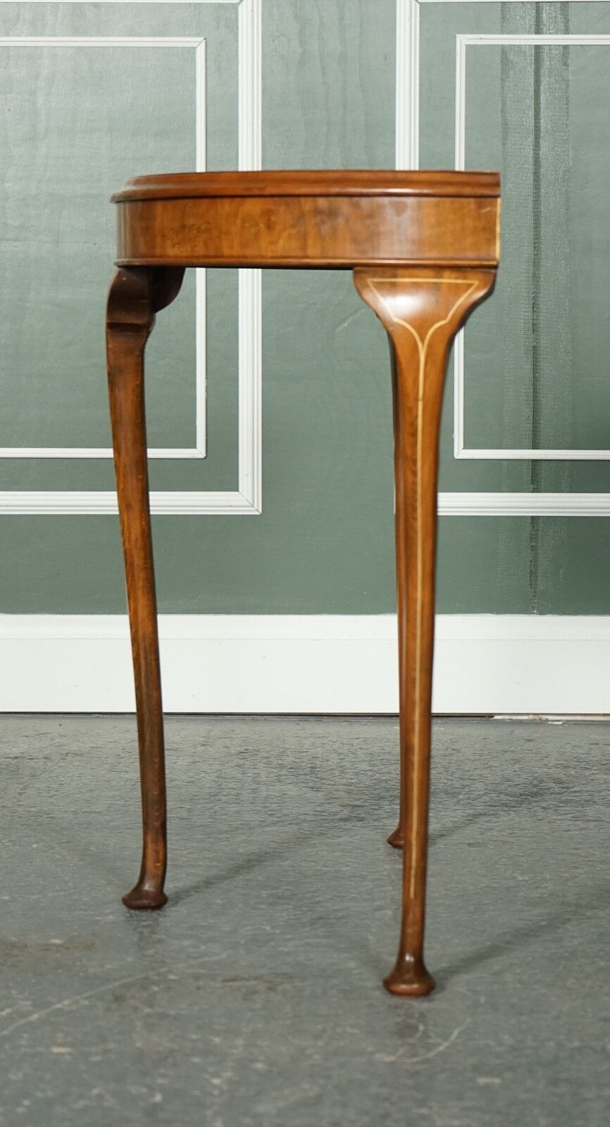 photo furniture Vintage Oriental Half Moon Demi Lune Table Made By Northampton Cabinet Company