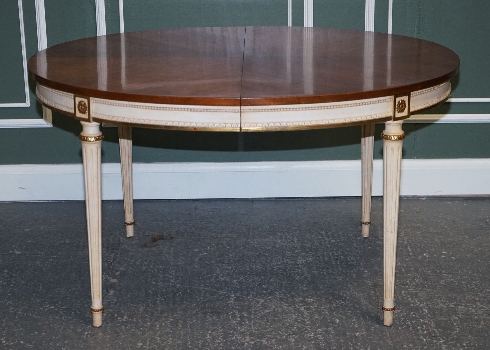 2250.0 Kindel Furniture Cherrywood & Handpainted Gildwood Extendable Dining Table photo