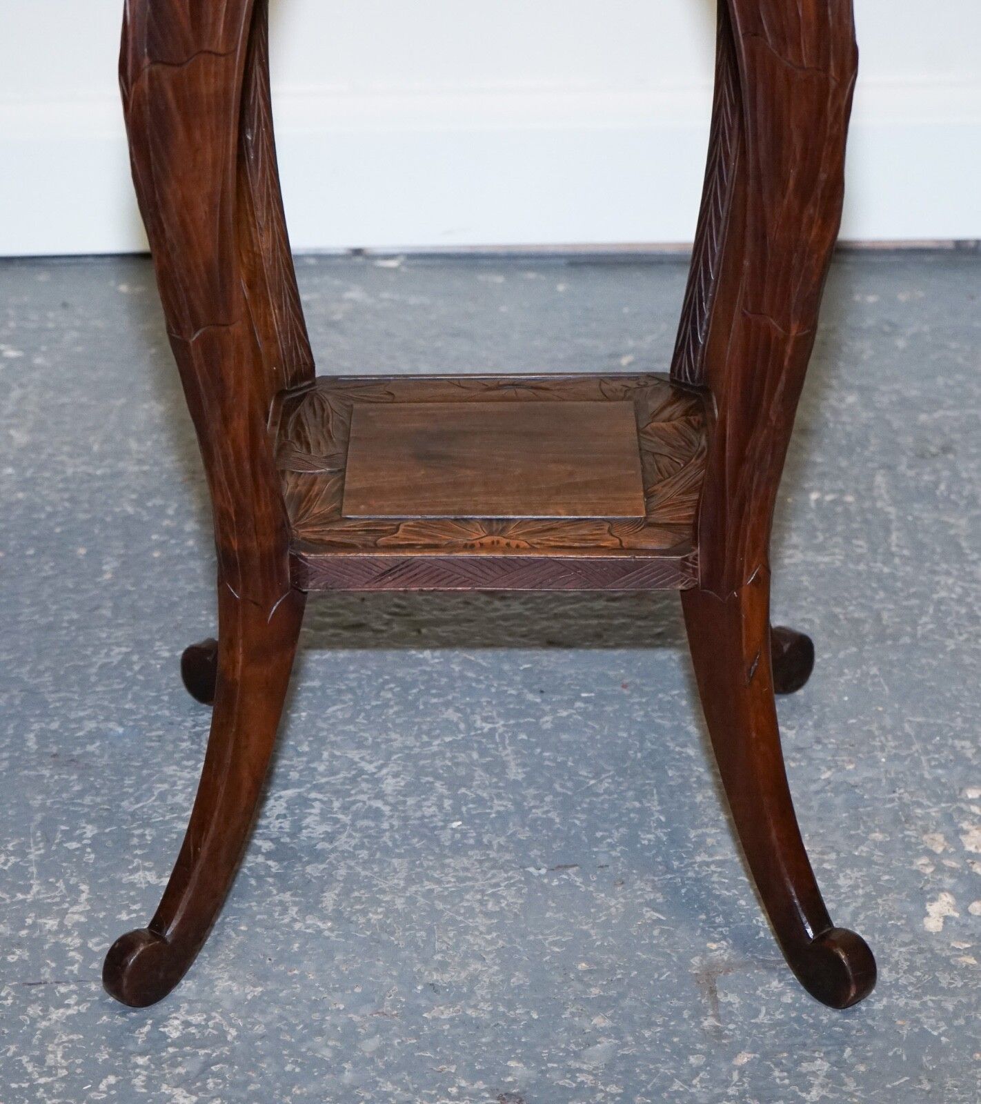Liberty's London 1950's Hand Carved Occasional Side End Lamp Wine Table photo vintage