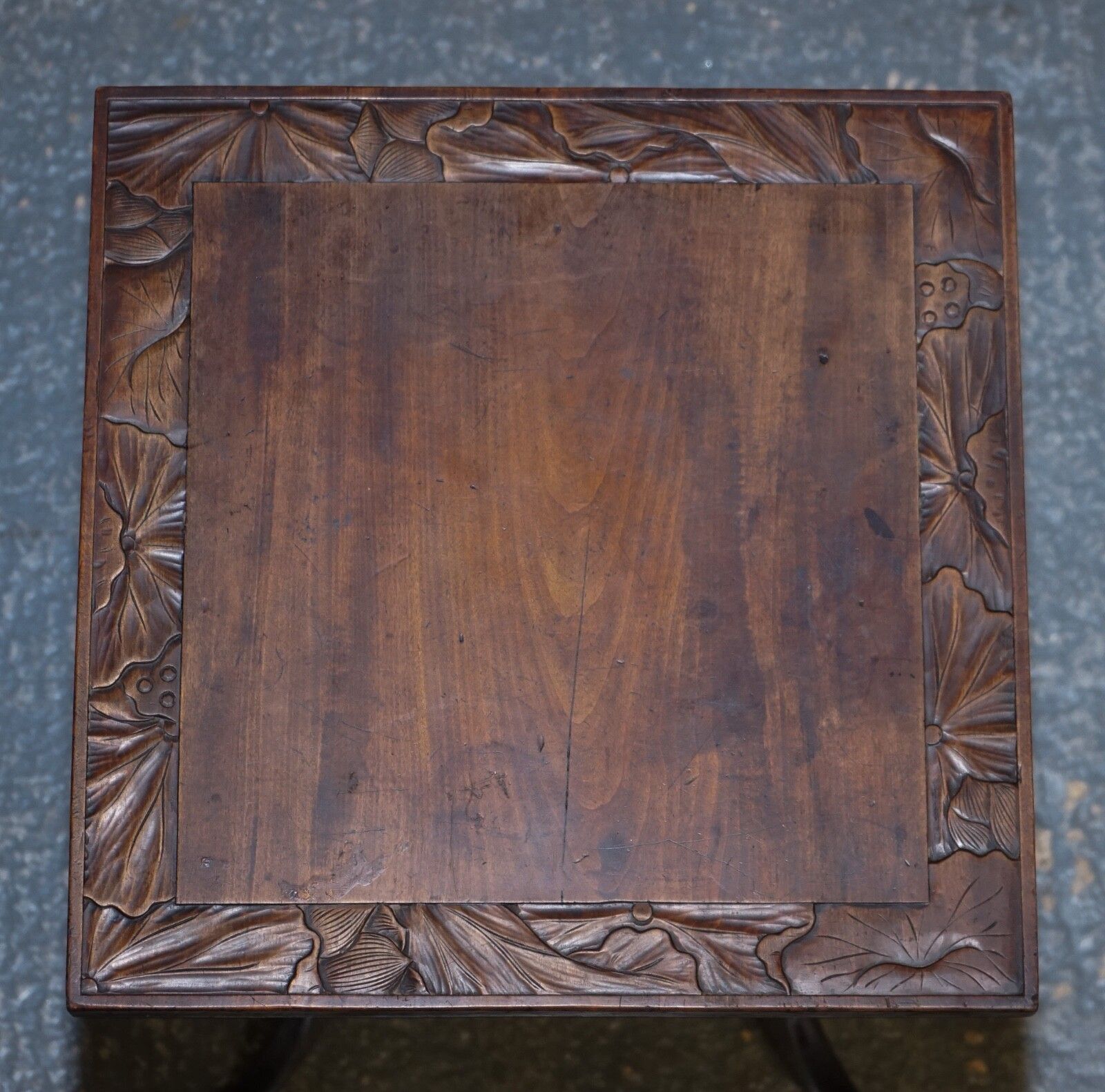 Furniture Liberty's London 1950's Hand Carved Occasional Side End Lamp Wine Table photo