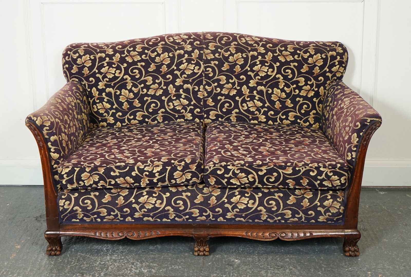 Victorian Fabric Bergere Suite Sofa And Two Armchairs Upholstery Project J1 photo for sale