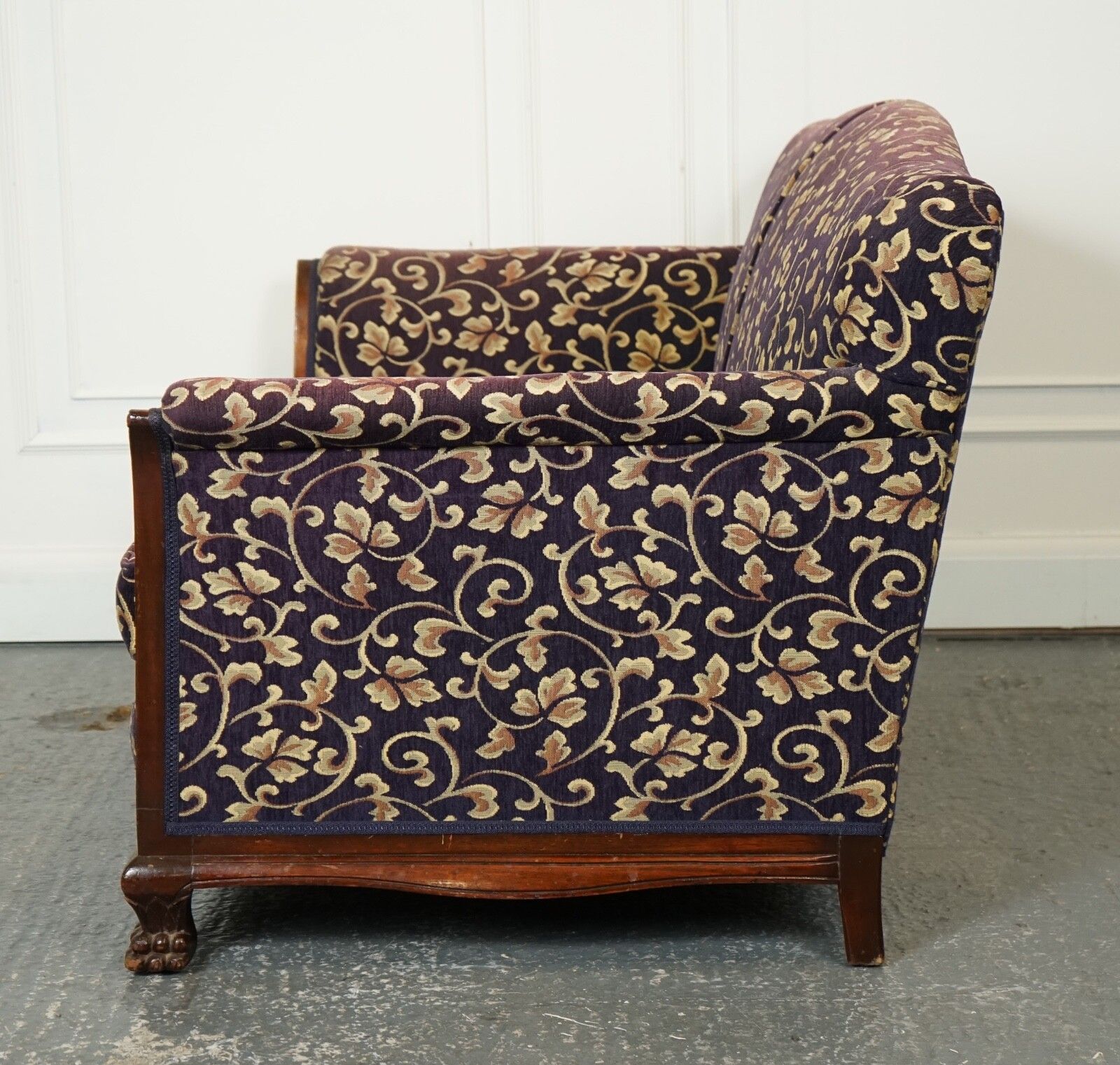photo furniture Victorian Fabric Bergere Suite Sofa And Two Armchairs Upholstery Project J1