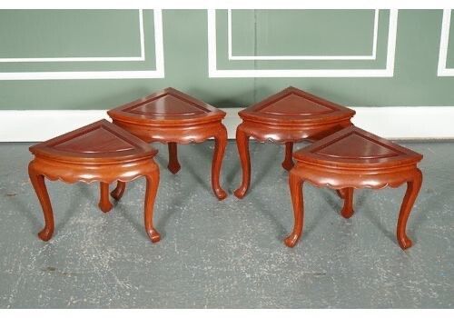 Oriental Asian Rosewood Tea Table With Set Of 4 Seat photo 850.0