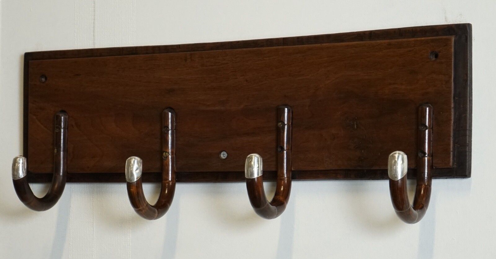 Rare Custom Made Art Deco 1920 Sterling Silver Mounted Hat Coat Wall Rack J1 photo furniture