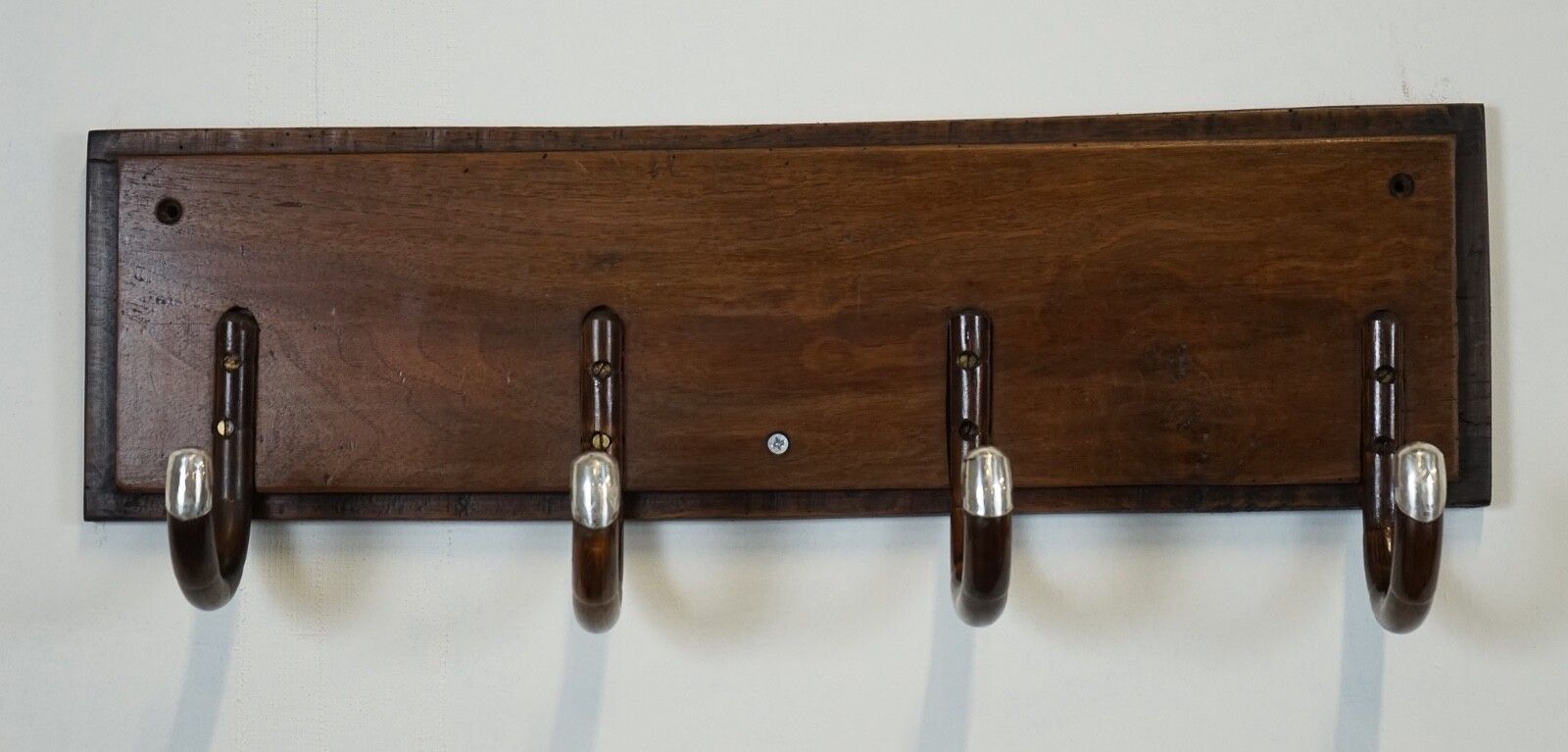 Rare Custom Made Art Deco 1920 Sterling Silver Mounted Hat Coat Wall Rack J1 photo for sale