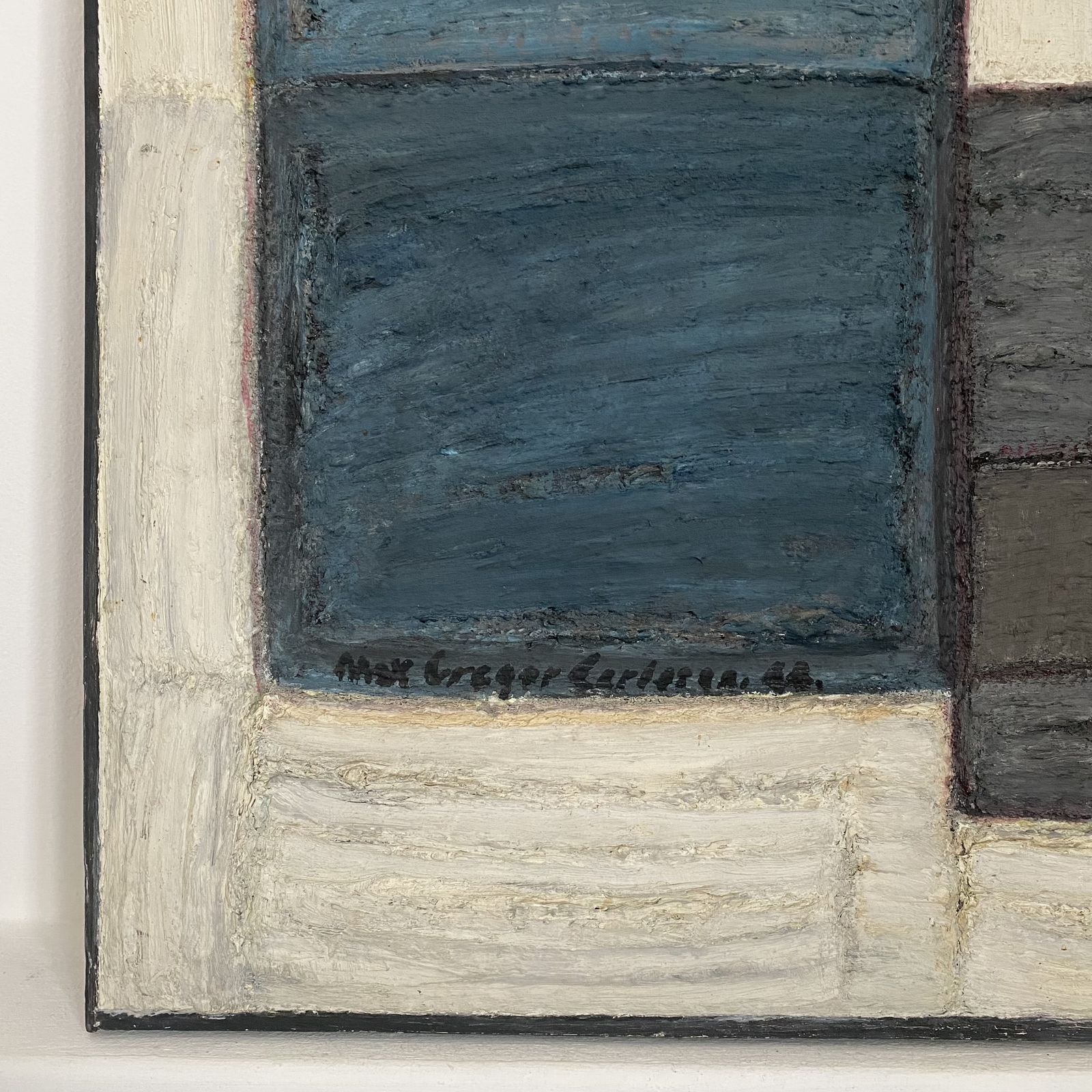 Large Swedish Modernist Abstract Painting By Max Gregor Carlsson photo for sale