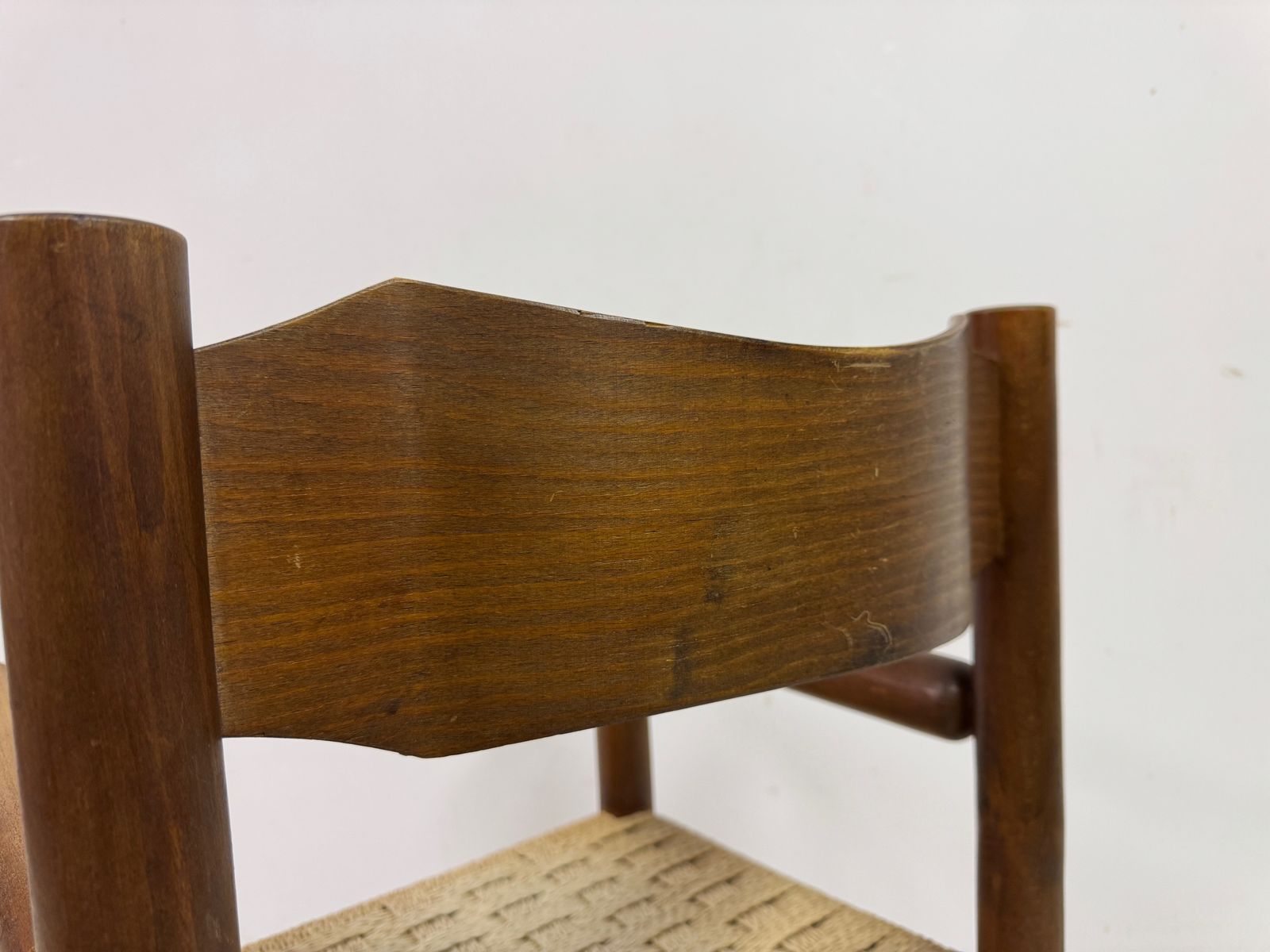595.0 Mid Century Italian Armchair With Rush Seat photo