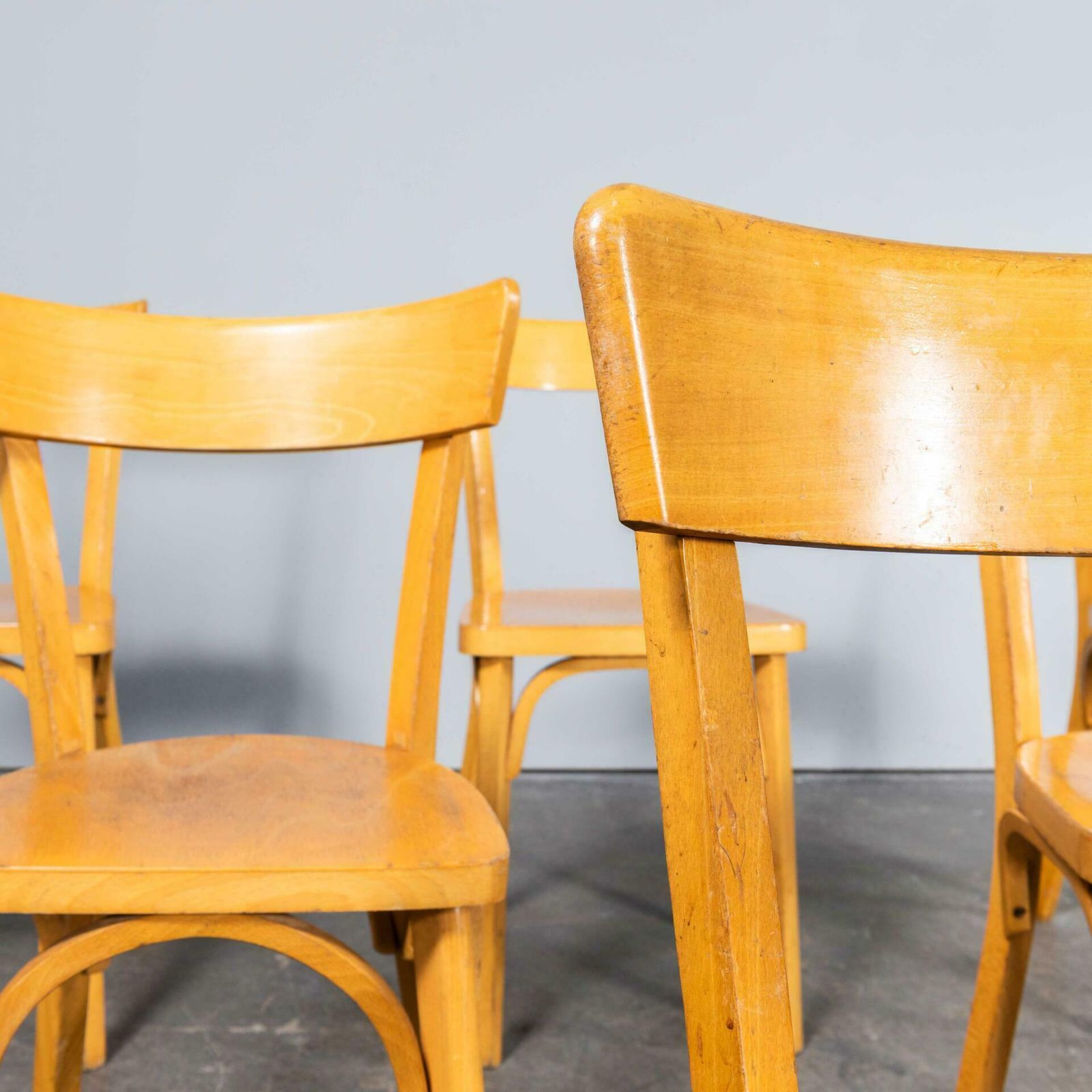 1950’s Standard Single Bar Blonde French Dining Chairs photo furniture