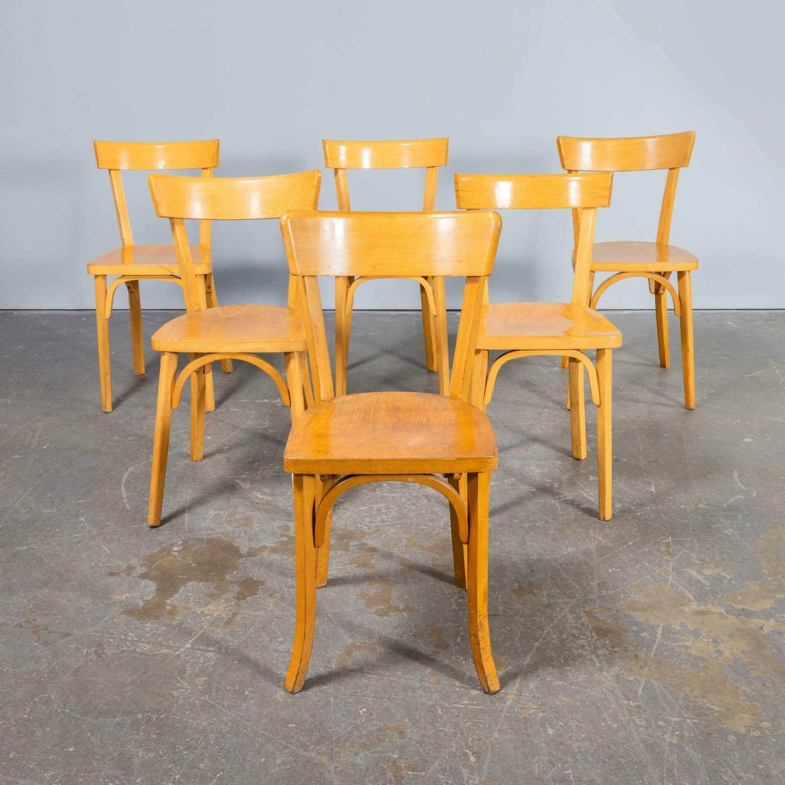 1950’s Standard Single Bar Blonde French Dining Chairs photo buy
