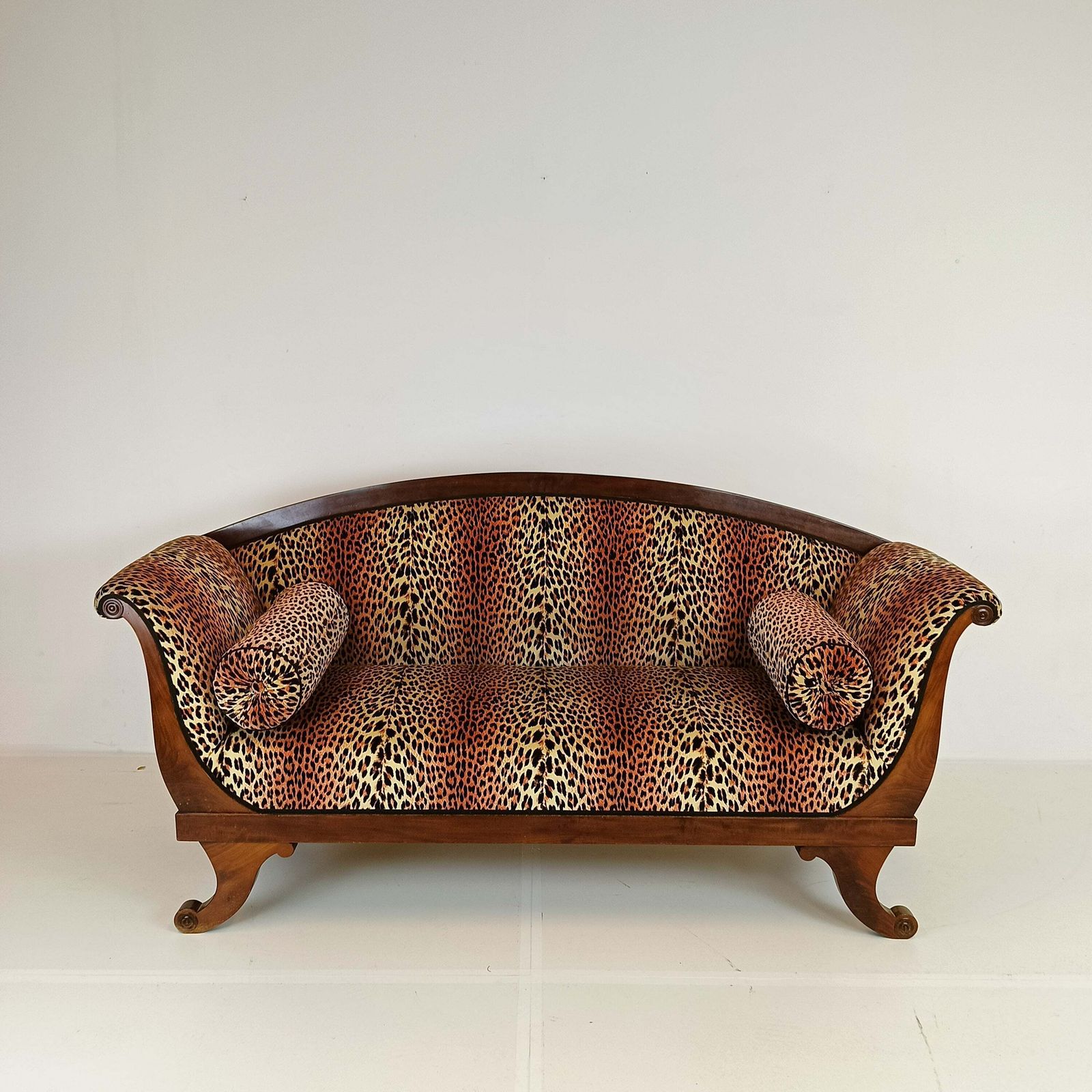 Biedermeyer Style Sofa In Leopard Trim photo furniture