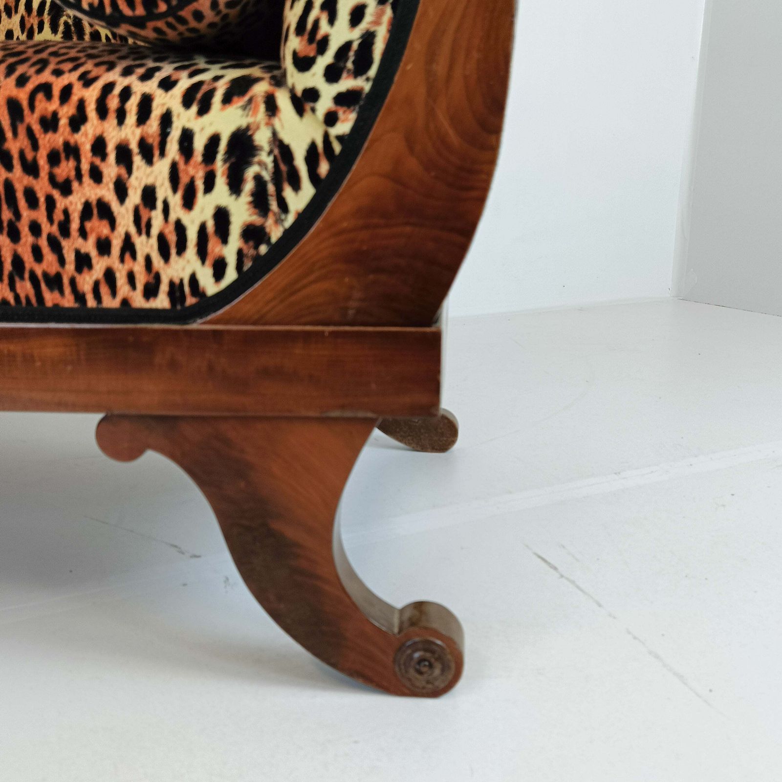 Biedermeyer Style Sofa In Leopard Trim photo buy