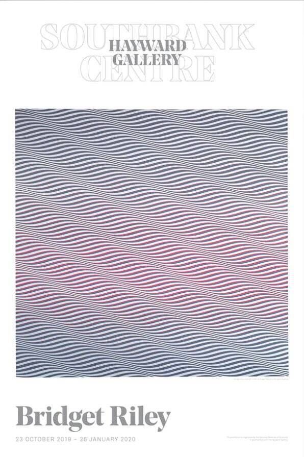 Bridget Riley Exhibition Poster   Paean   Stunning Museum Print By The Op Art Female Artist 1960's Sixties