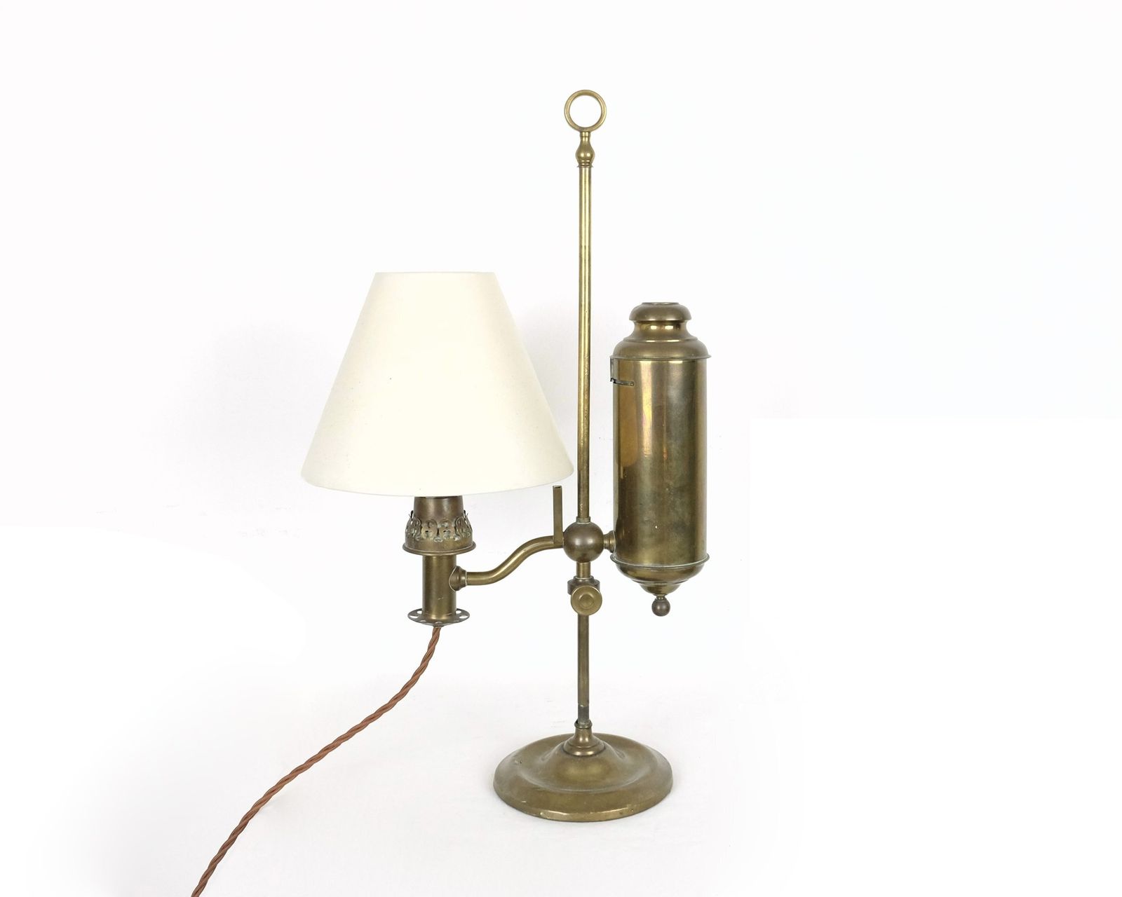 A 19th Century Victorian Brass Oil Lamp photo for sale