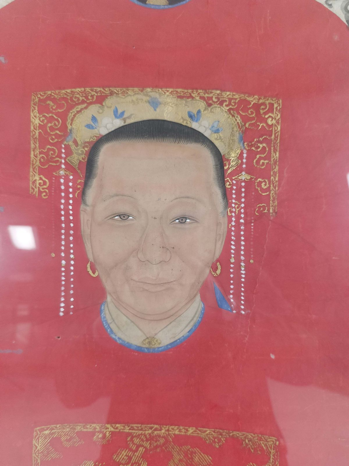 A Framed Chinese Ancestral Portrait Is A Traditional Hand Painted photo buy