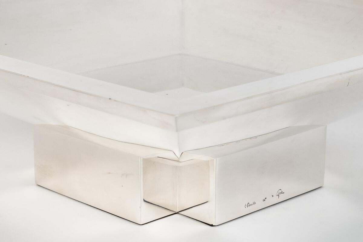 photo furniture D. Garrido – Square Centerpiece In Sterling Silver 20th
