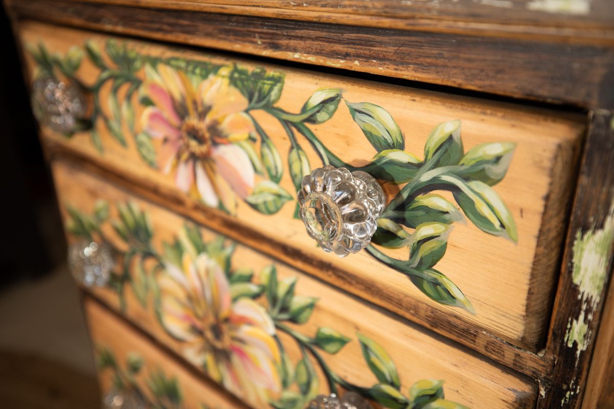 Victorian Pantry, Larder, Kitchen Circa 1840 With Hand Painted, One Off Design photo vintage