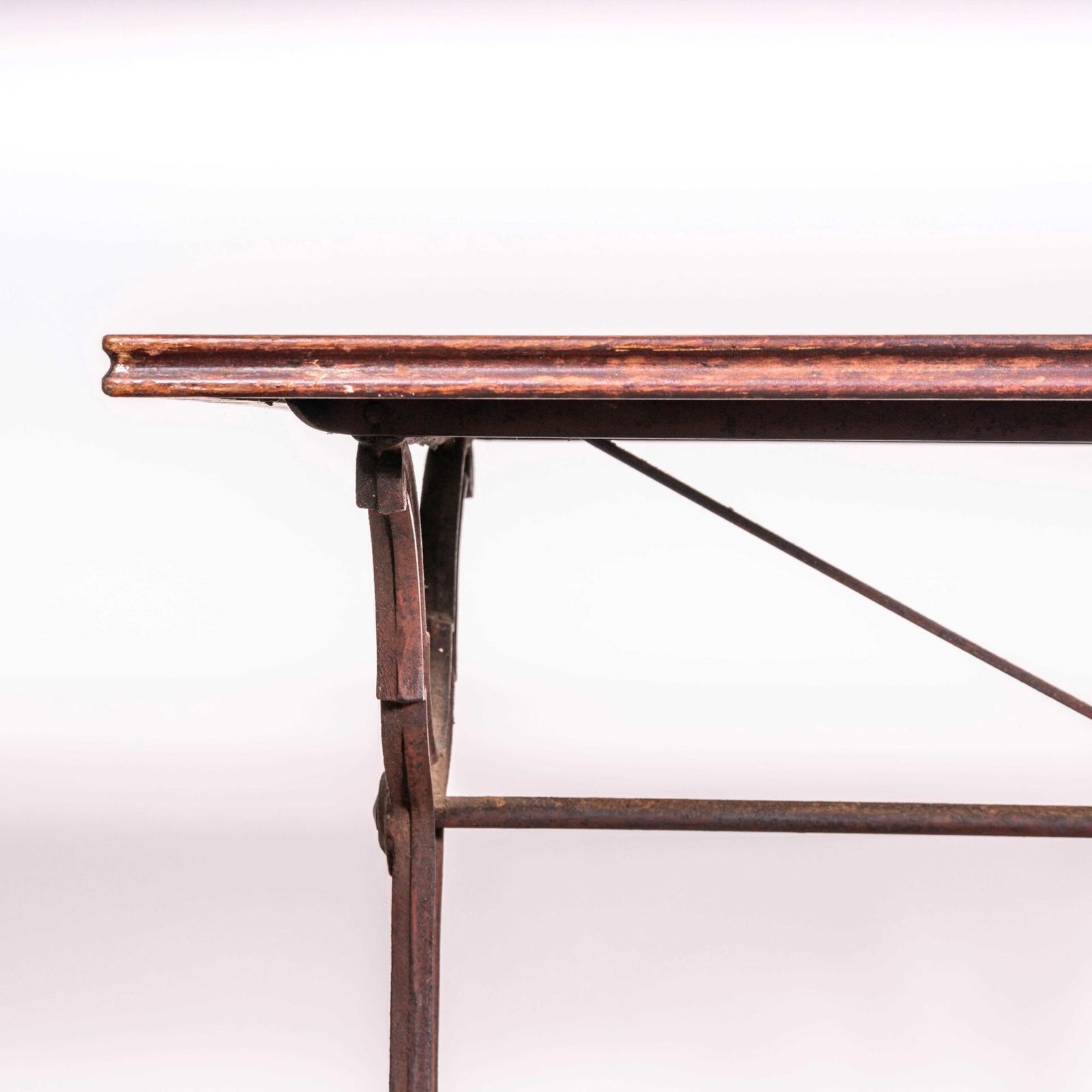 1920’s Original French Intricate Relief Cast Base Table photo vintage